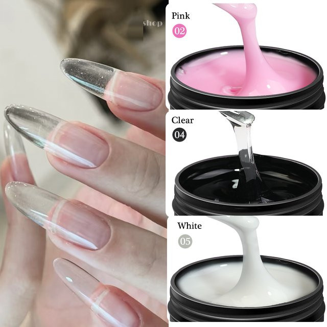 Misscheering Acrylgel, Rosa/Klar/Weiß, 3 x 150 g - Bild 1