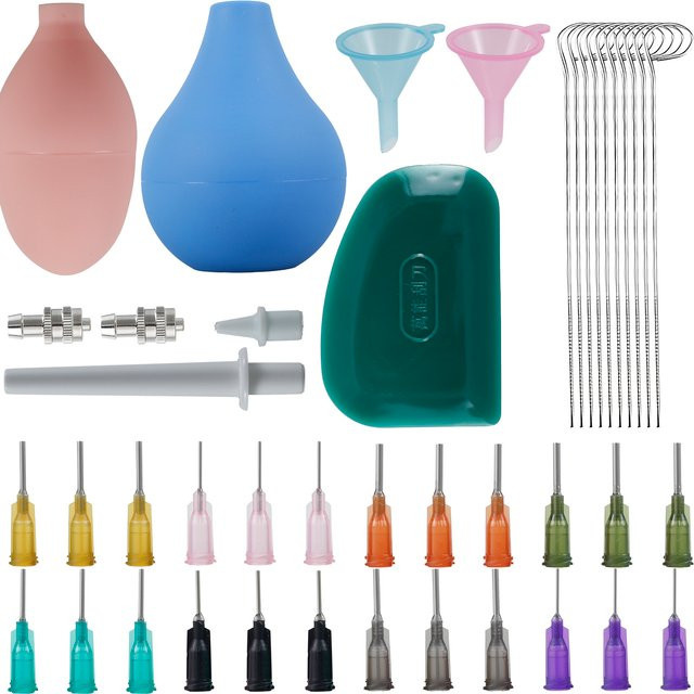 Präzisions-Applikator-Set für Keramikmalerei und Töpferarbeiten mit Spitzen, Nadeln und Trichter aus Kunststoff - Bild 1