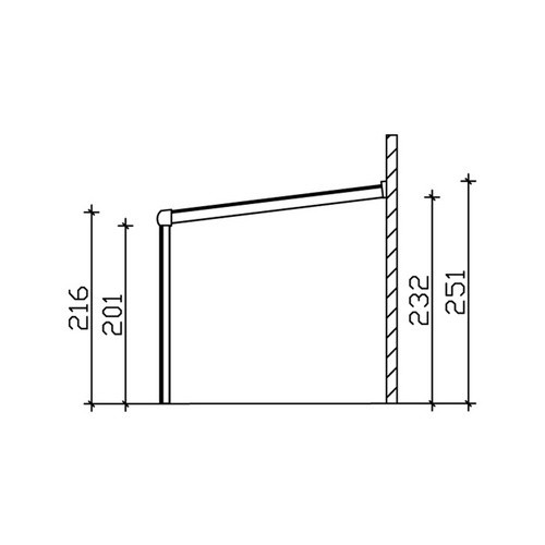 Skan Holz Terrassenüberdachung Monza aus Aluminium in Weiß mit Verbund-Sicherheits-Glas, B/T/H: 434 x 257 cm - Bild 3