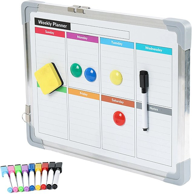 Relaxdays Whiteboard beidseitig magnetisch in Weiß mit Zubehör, B/H/T: 30 x 40 x 5 cm - Bild 1