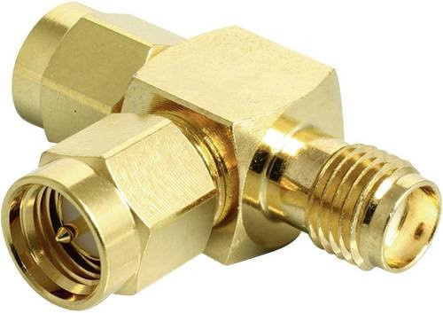 Delock SMA-Adapter SMA-Stecker auf SMA-Buchse in Gold - Bild 1