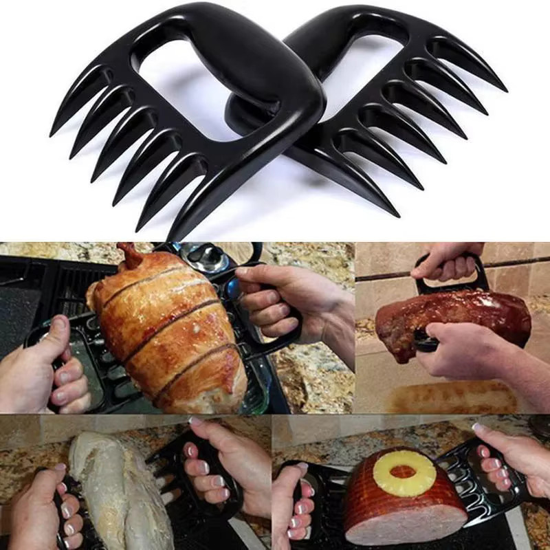 Fleischzerkleinerer Bärenklaue in Schwarz aus Kunststoff für Grillzubehör und zum Zupfen von Fleisch - Bild 5