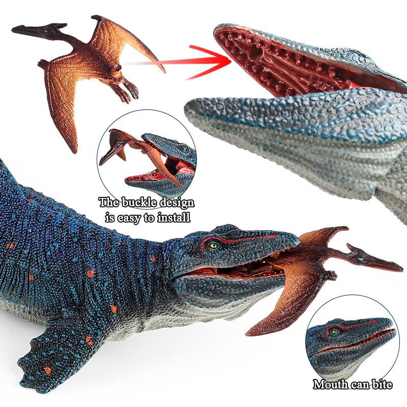 Oenux Sealife-Tiermodelle Prähistorischer Mosasaurus Liopleurodon Kronosaurus Actionfiguren aus PVC 3-6 Jahre - Bild 2