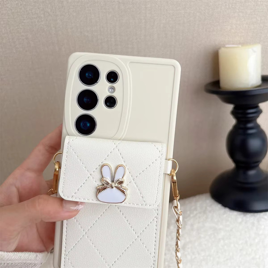 Leder Umhängetasche mit Kartenhalter und Brieftasche als Handyhülle für Samsung Galaxy A07 A17 A56 A26 A16 A36 A55 A54 A53 A52S A35 A34 A15 A06 A05 in Weiß - Bild 4