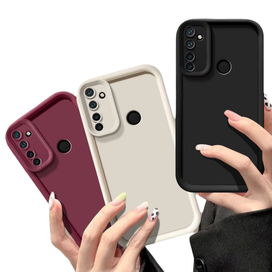 Luxus Candy Matte Soft Cover Handyhülle für OPPO Realme 5 Pro und Realme Q in Rot mit Anti-Fall-Schutz - Bild 3