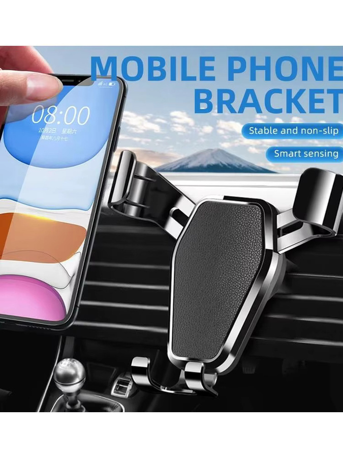 Viesrita Universelle Schwerkraft-Autohalterung für Lüftungsschlitze in Schwarz, Handyhalterung ohne Magnet für iPhone, Samsung und Huawei mit GPS-Unterstützung - Bild 7