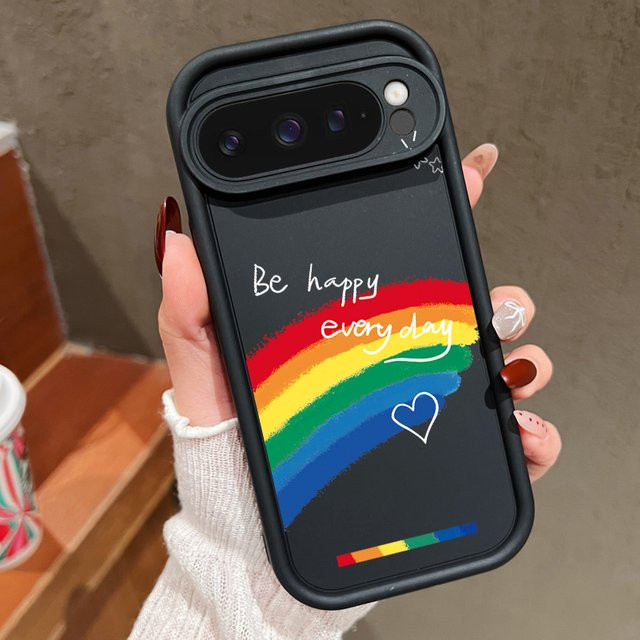 Stoßfeste TPU-Silikon Schutzhülle mit Regenbogen-Muster für Google Pixel 8A, 8 Pro, 9 Pro und 9 Pro XL in Multicolour - Bild 1