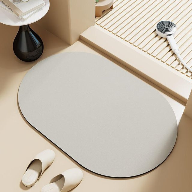 Saugfähige Kieselgur-Fußmatte von Household supplies MH in Grau, Anti-Rutsch-Badematte, B/B: 80 x 120 cm - Bild 1