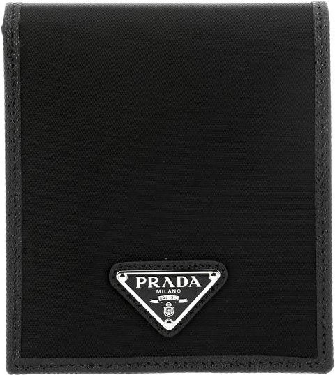 Prada Geldbörse Re Nylon, Dreieckslogo, Damen, black - Bild 1
