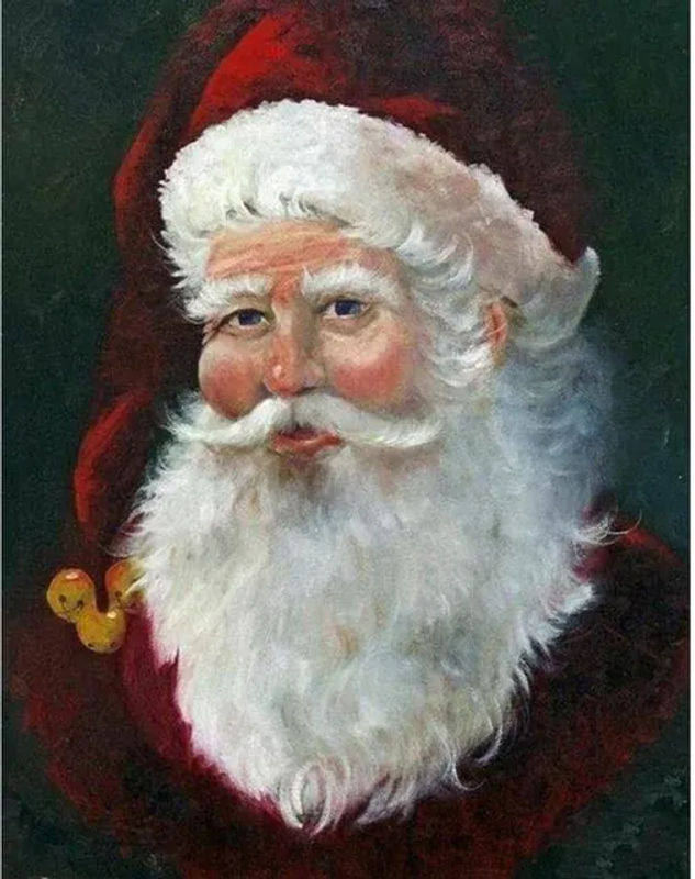 FIYO 5D Diamantgemälde Weihnachtsmann mit runden Bohrern für Weihnachtsdekoration, B/H: 20 x 30 cm, mehrfarbig - Bild 1