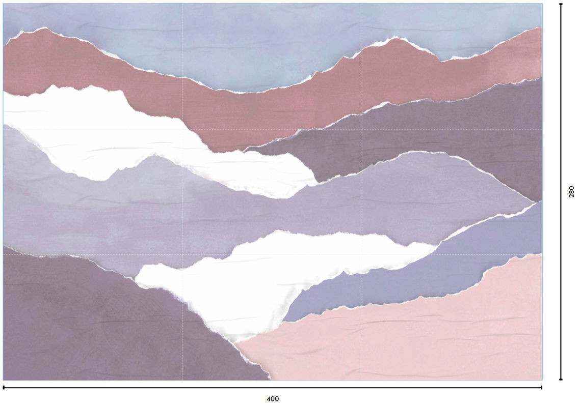 Coordonne Wandbild Calobra Abstrakt Maritim in Lila und Mehrfarbig auf Papier - Bild 1