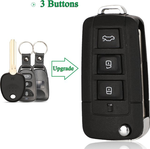 Jingyuqin Ersatzgehäuse für Hyundai Sonata Ix35 Tucson Santa Fe und KIA Sedona Rondo mit 3BTnica14 Klinge in Schwarz - Bild 1