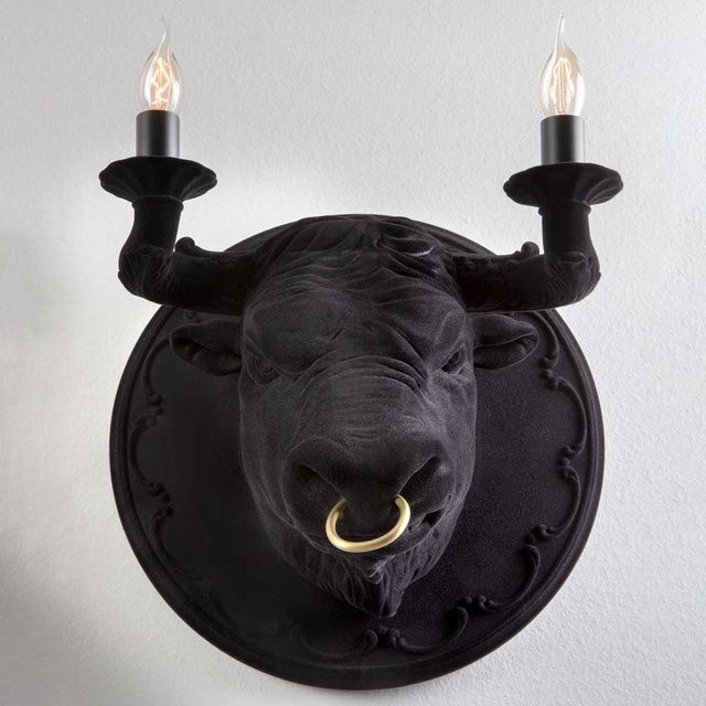 Karman Corrado Wandleuchte Schwarz aus Keramik und Metall mit LED-Funktion - Bild 1
