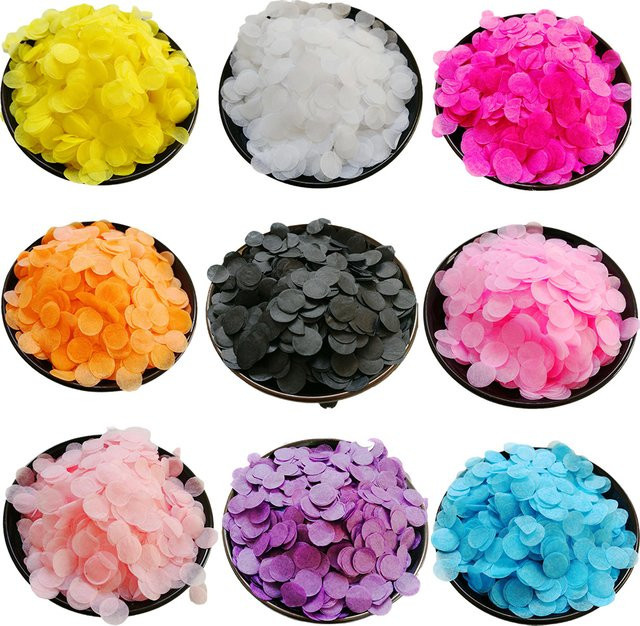 Biologisch abbaubares Papierkonfetti in Mehrfarbig, Weiß, Blau und Rosa für Hochzeit, Geburtstag oder Babyparty, 30 g - Bild 1