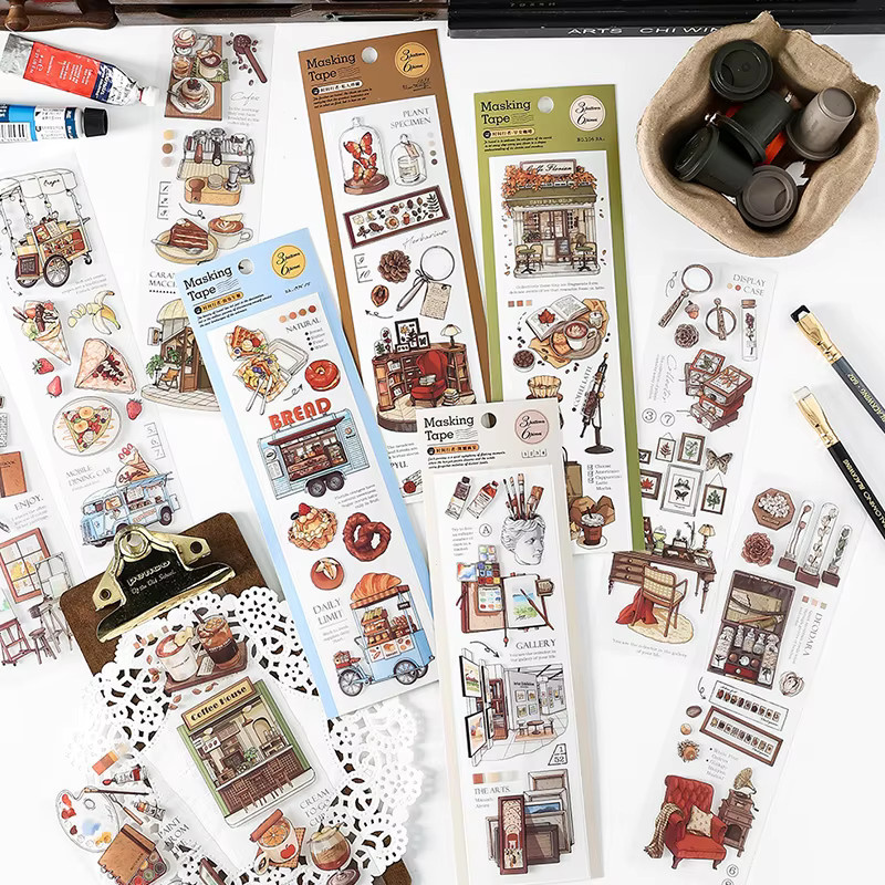 Mr.Paper Retro-Straßenszenen PET-Aufkleber in Multicolour für Scrapbooking und Journaling - Bild 4