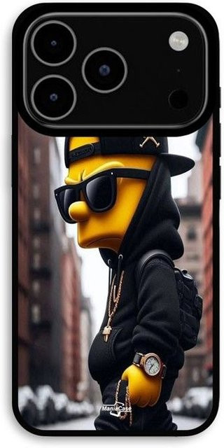 Maniacase iPhone 17 Pro Hülle mit Simpson Bart Design in Schwarz - Bild 1
