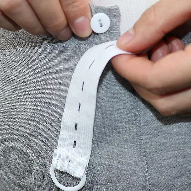 Verstellbares Knopfloch-Strickgummiband in Weiß für DIY-Nähprojekte und Hosen-Zubehör, 5m Länge, Breite: 15 mm, 20 mm oder 25 mm - Bild 5