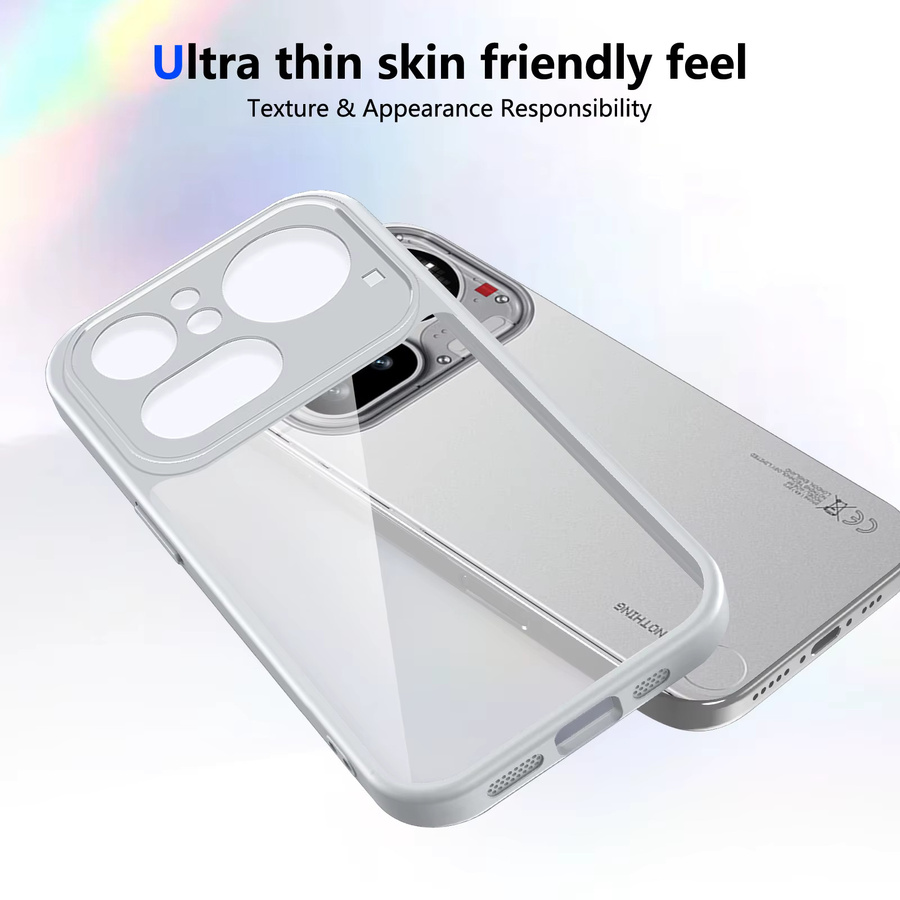 Stoßfeste Silikon-Schutzhülle für Nothing Phone 4A Pro, Transparente Matte Rückseite mit Luftpolster-Schutz, Transparent/Purple - Bild 3