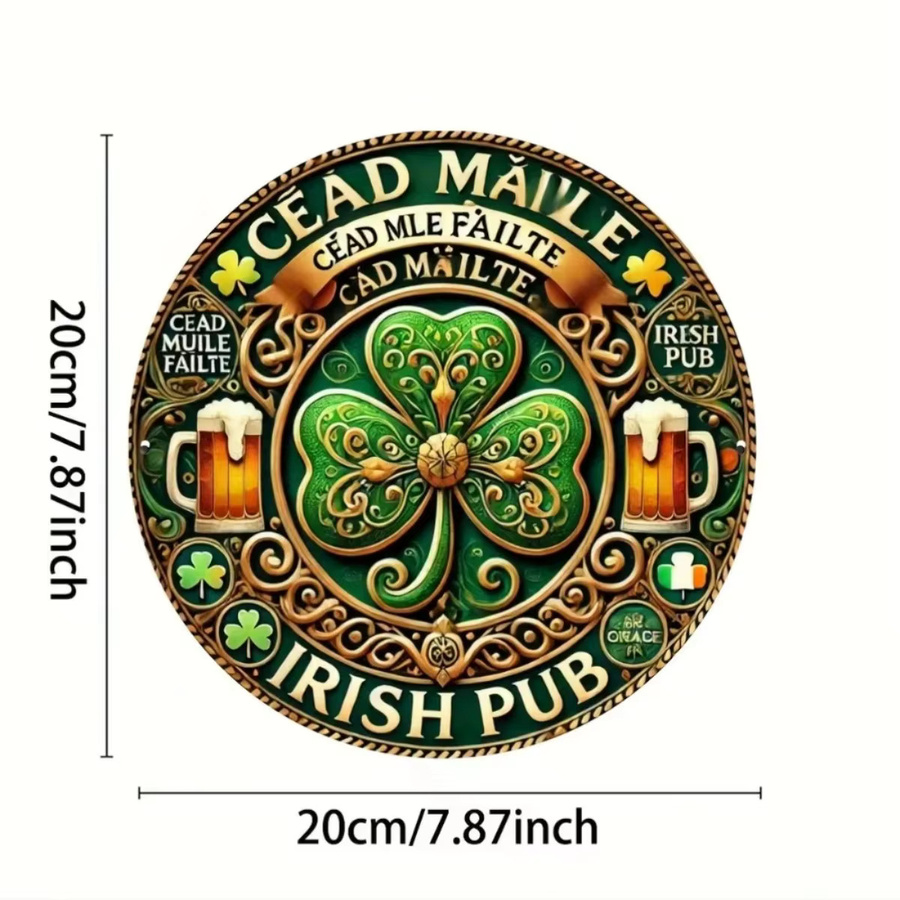 CIFBUY St. Patrick's Day Deko-Schild mit grünem Kleeblatt-Design - Bild 2