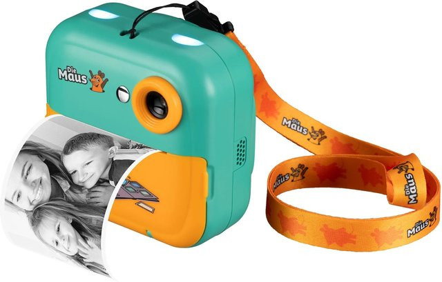 DieMaus Sofortbildkamera für Kinder in Grün-Orange mit USB-C Anschluss - Bild 1