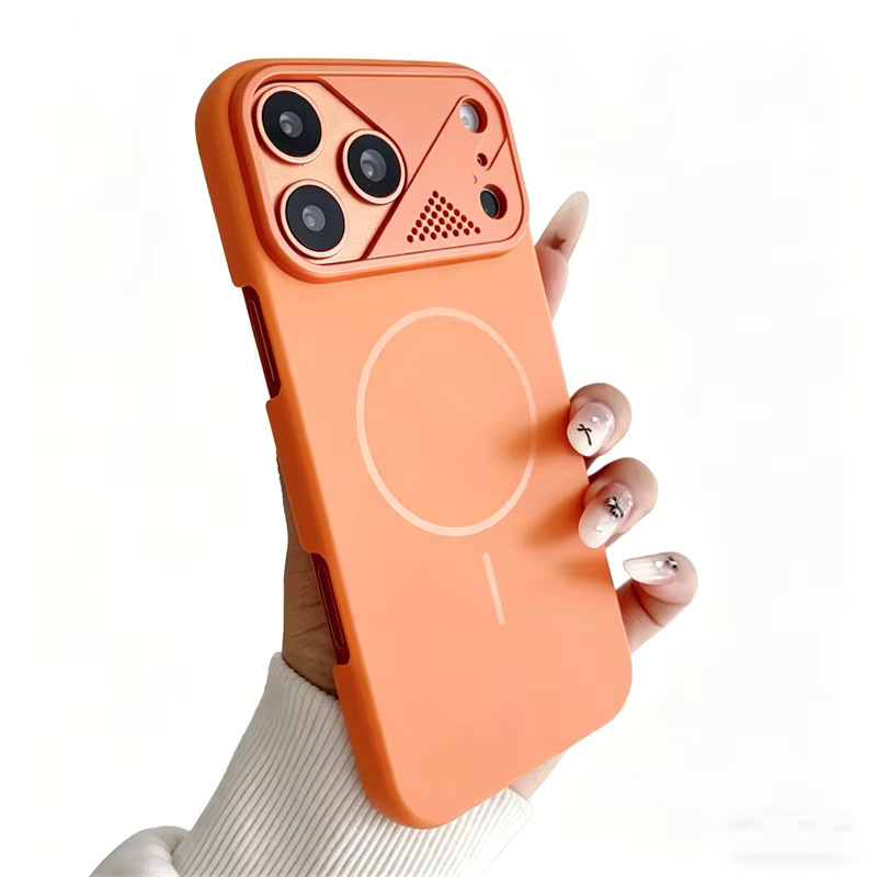 SUNWARD Magnetische Matte Hülle für iPhone 17 Pro Max 16 Pro Max 15 Pro Max mit MagSafe Unterstützung in Orange - Bild 3