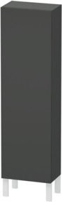 Duravit L-Cube Halbhochschrank in Graphit Matt mit Glastür, Breite: 40 cm, Tiefe: 24,3 cm, Höhe: 132 cm - Bild 1