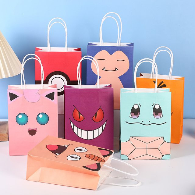 TAKARA TOMY Pokemon Geburtstags-Geschenktüte aus Kraftpapier für deine Party-Verpackung - Bild 1
