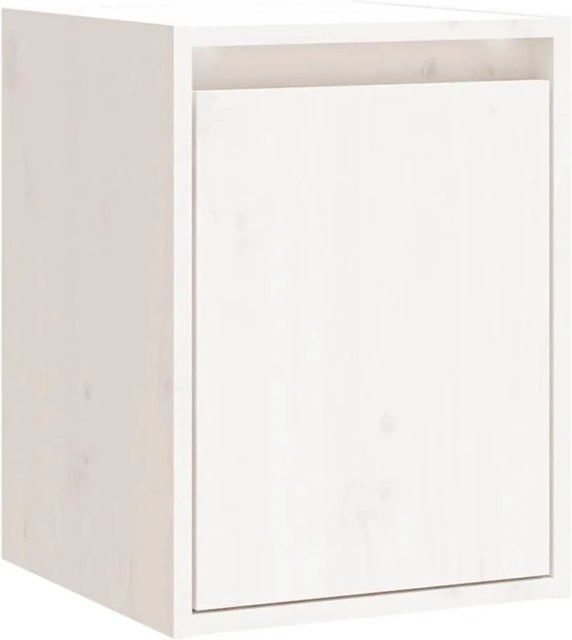 vidaXL Wandschrank aus massivem Kiefernholz in Weiß, B/T/H: 30 x 30 x 40 cm - Bild 1