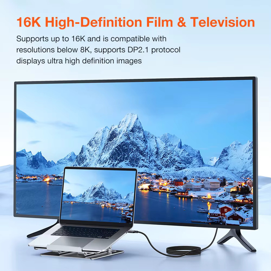 Nephy Thunderbolt 5 und USB4 USB-C auf USB-C Kabel, 240 W, 80 Gbit/s, 16K@60Hz, Schwarz - Bild 4