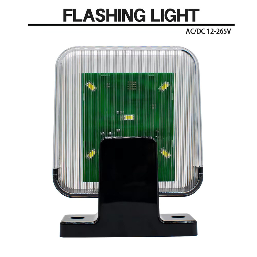 Scimagic-RC Wandmontierte LED Notfall-Blitzleuchte in Schwarz mit transparentem Gehäuse und omnidirektionaler Signalfunktion - Bild 3