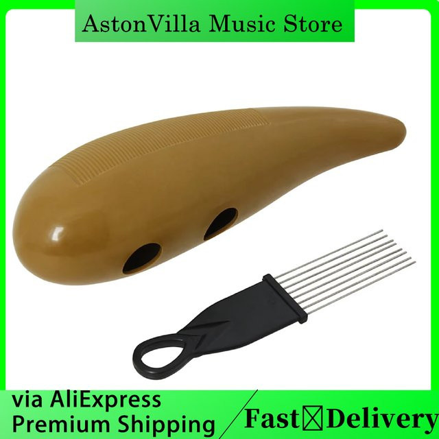 Astonvilla Kaffeeschaber aus Kunststoff, Guiro-Schlaginstrument, Merengue/Salsa-Rhythmus-Set - Bild 1