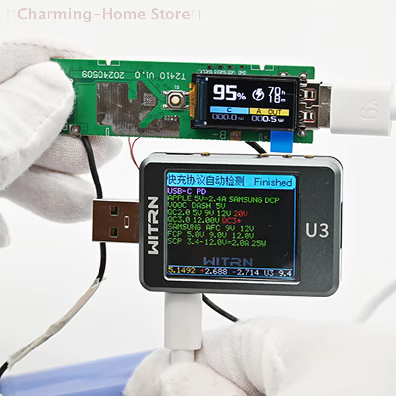 DIY Powerbank-Kit mit 22,5 W Schnelllademodul, TFT-Farbbildschirm und 21700-Akkugehäuse in Grün - Bild 2