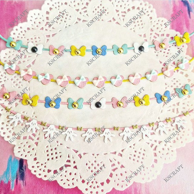 Kscraft Girlanden Metall-Schneidwerkzeuge und Schablonen für DIY Scrapbooking und dekorative Prägung in Multicolour - Bild 1