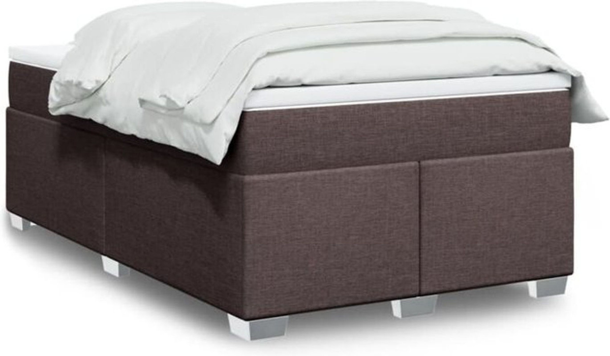 Vidaxl Boxspringbett mit Matratze in Braun aus Stoff, B/T/H: 120 x 200 x 46 cm - Bild 1