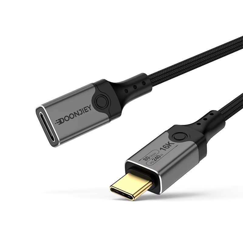 DOONJIEY USB5 Typ-C Verlängerungskabel Thunderbolt 5 mit 80Gbps und 240W Schnellladefunktion für iPhone 16, MacBook und iPad Pro - Bild 6
