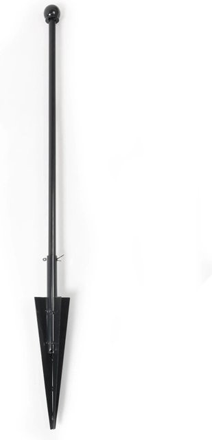 Floraworld Dekor-Pfosten aus Stahl mit Bodenhülse, Farbe: Anthrazit, Höhe: 89 cm, Breite: 7 cm, Tiefe: 7 cm - Bild 1