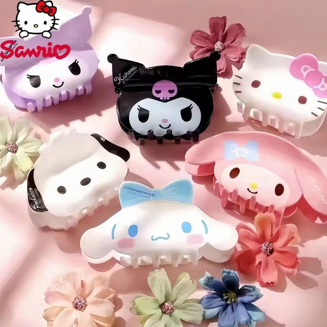 Sanrio Hello Kitty Haarklammern, Rosa, Damen - Bild 1