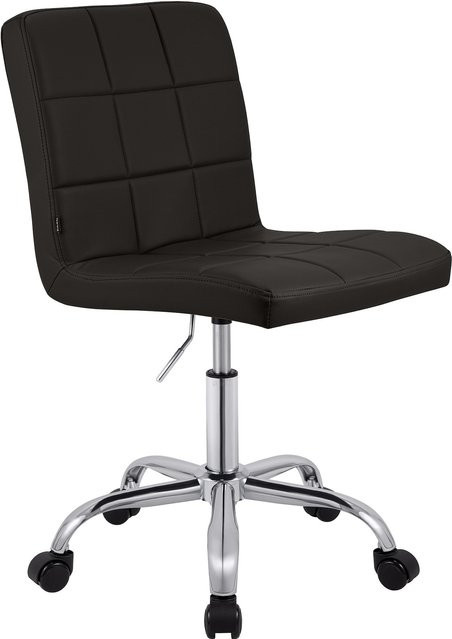 CLP Arbeitshocker Darfield in Schwarz, höhenverstellbarer ergonomischer Arbeitsstuhl mit Lehne, 360 Grad drehbar und Rollen, belastbar bis 150 kg - Bild 1
