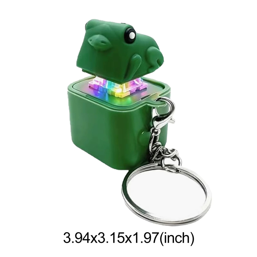 jocestyle Frosch Fidget-Schlüsselanhänger, mit Sound und Licht, Grün - Bild 6
