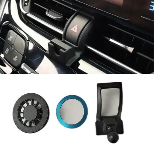 Magnetische Smartphone-Halterung aus ABS-Material für Toyota C-HR (2018-2023) in Schwarz - Bild 1