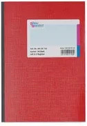 König & Ebhardt Registerbuch kariert in Rot und Grau, Format A5 - Bild 1