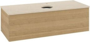 Villeroy & Boch Waschtischunterschrank Antao mit Frontstruktur und Beleuchtung in Eiche Honig, B/T/H: 120 x 50 x 50 cm - Bild 1