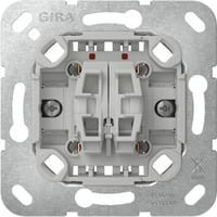 Gira Tastschalter Wechselschalter als Zweifacheinsatz mit Wippe in Weiß, 10 Ampere, 250 Volt, IP20, Unterputz-Montage - Bild 1
