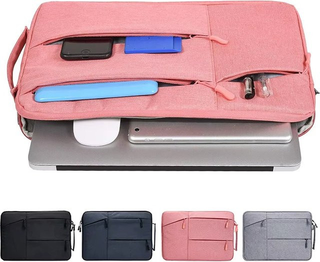 VORTNGLE Wasserdichte universelle Laptop-Tasche für Notebooks von 12 bis 16 Zoll, Schwarz - Bild 1