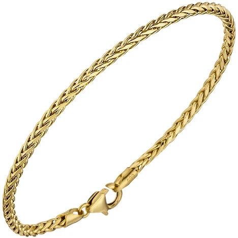 Colfem Zopfarmband 585 Gelbgold, 19 cm, Unisex - Bild 1