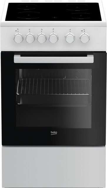 Beko Elektroherd FSS 57000 GW mit Glaskeramikfeld in Weiss - Bild 1