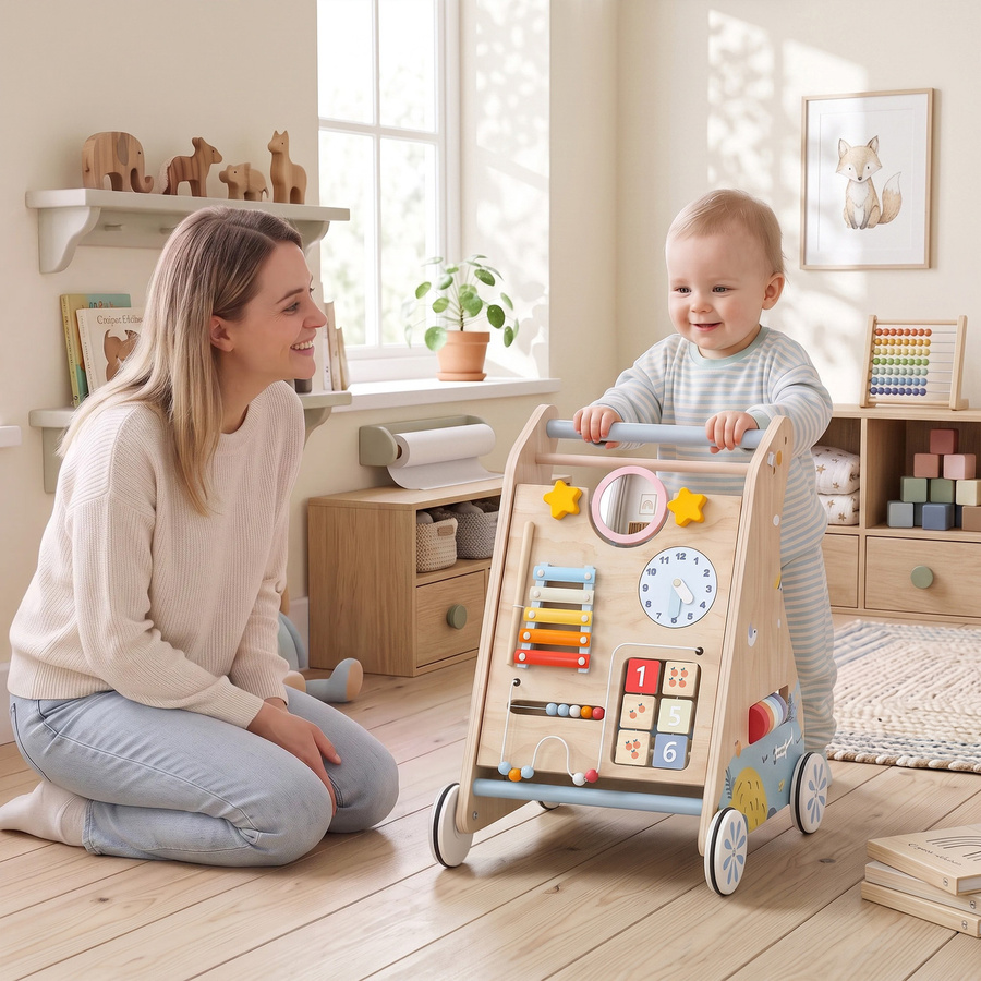 Aosom AIYAPLAY 3-in-1 Baby Lauflernwagen, Lauflernhilfe, ab 1 Jahr - Bild 2