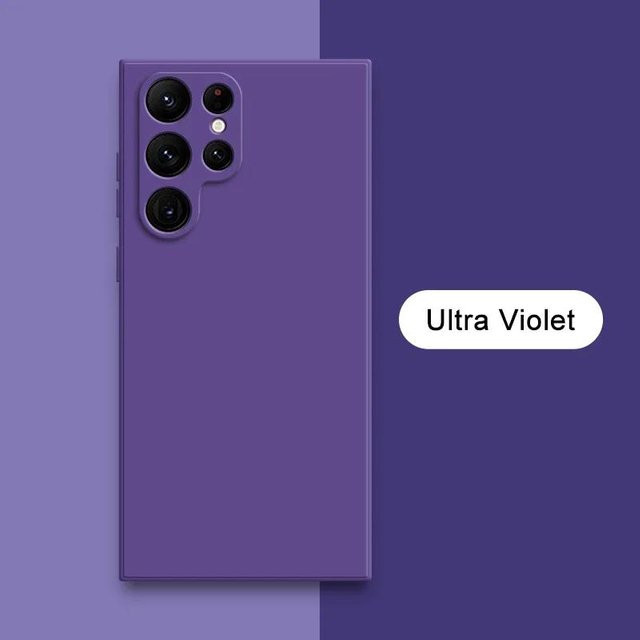 Originale Samsung Flüssigsilikonhülle in Purple für Galaxy S25 S24 S23 S22 S21 S20 FE Plus Ultra Note 20 Schutzhülle mit weichem Innenfutter - Bild 1