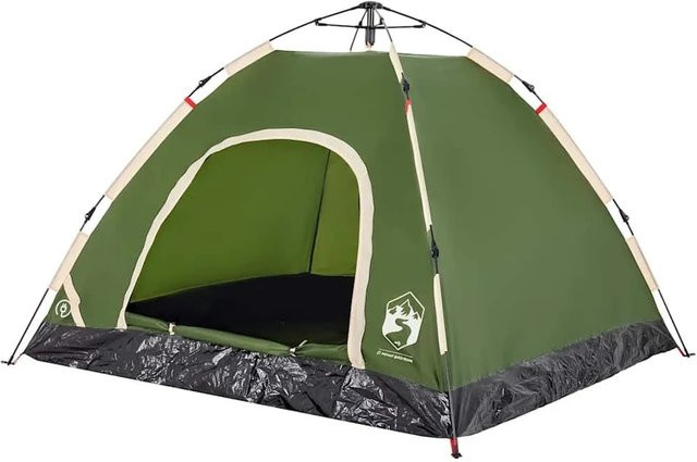 vidaXL Campingzelt für 3 Personen in Grün mit Quick Release System 4004165 - Bild 1