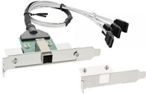 InLine SFF-8644 auf 4x SATA Adapter, Schwarz-Silber - Bild 1